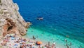 BRSEÃÂ, CROATIA - Aug 26, 2017: A breathtaking shot of Brsec beach on the eastern coast of Istria, Croatia